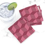 Colorful Tessellated Squares - Red Pink