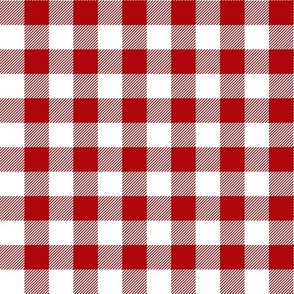 Small | Red Buffalo Plaid on White