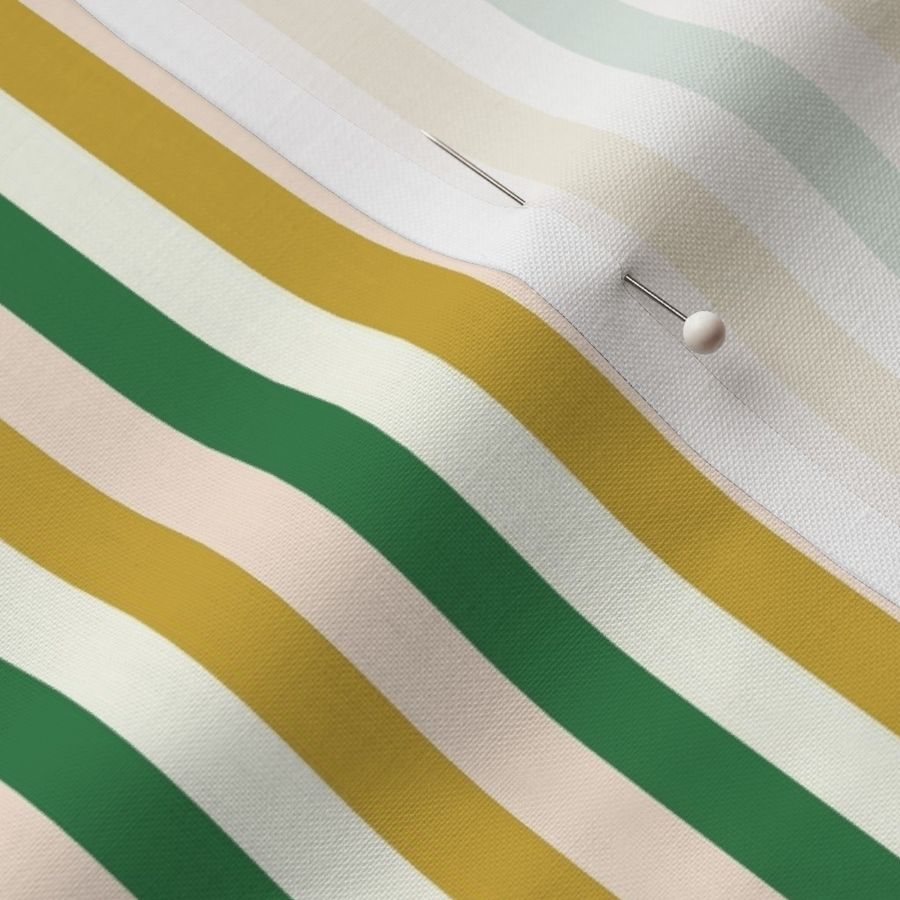 Stripes - Pale Peach, Orange, Green