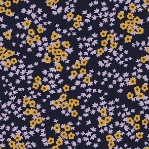 Ditsy Floral - Purple, Lilac, Yellow