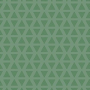 Small | Dots in a triangle blender pattern in green