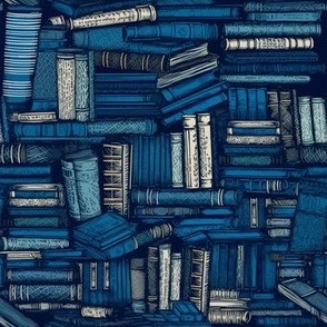 Book Stack I - Blue