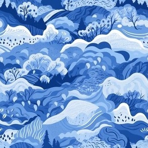 Winter Landscape - Blue
