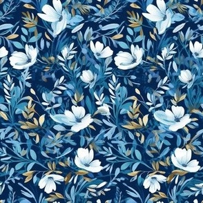Floral IV - Blue