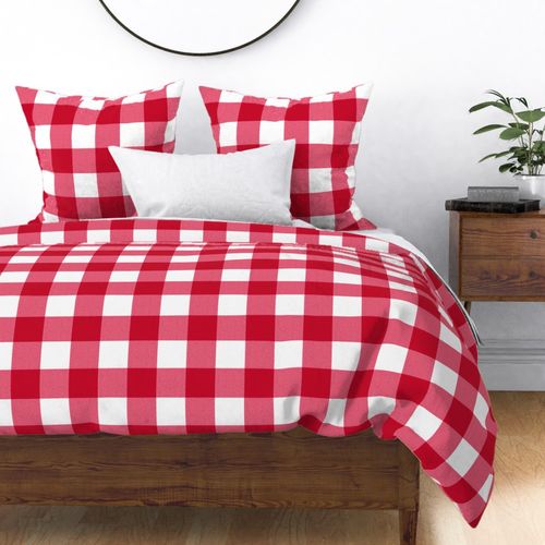 Red and white gingham pattern - extra large