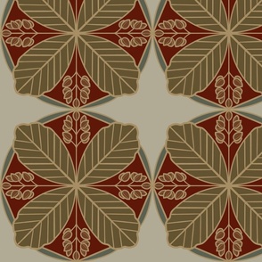 MOROCCAN_INDIAN ALMOND TREE_TILE_olive