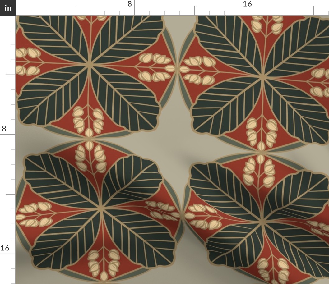 MOROCCAN_INDIAN ALMOND TREE_TILE_green