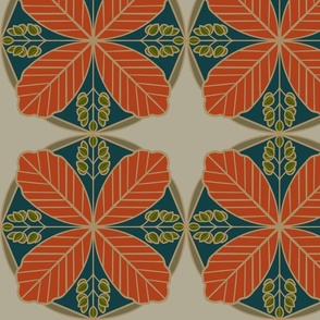 MOROCCAN_INDIAN ALMOND TREE_TILE_orange