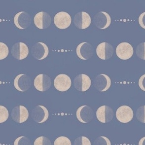 moon phases - mid scale - blue