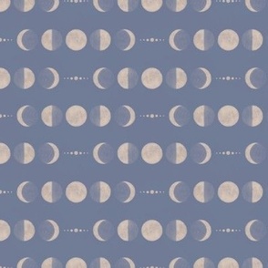 moon phases - small scale - blue