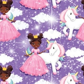 Black princess with unicorn purple middle scale