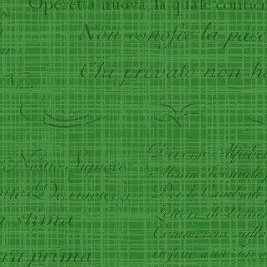 Vintage Italian Scripts in emerald green