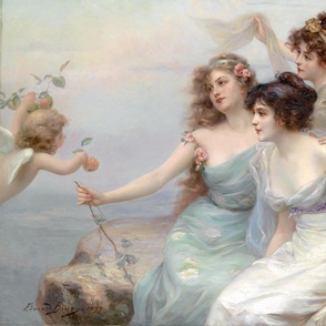THE THREE GRACES - EDOUARD BISSON - smaller mirrored version