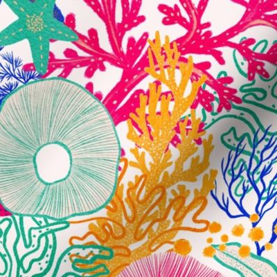  Coral Botanicals - Underwater Beauties -  Watercolour Tropical beach vibes Design