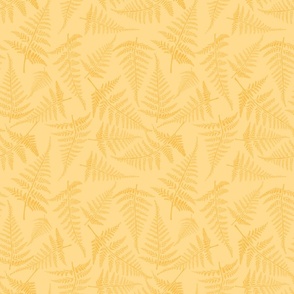 Mellow laguna yellow tone on tone fern fronds and shadow