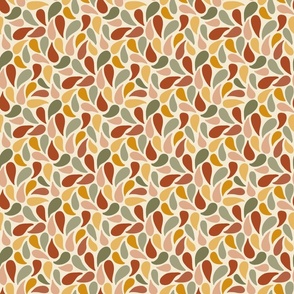 Abstract fall leaves terrazzo style small