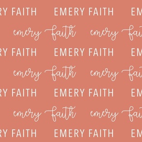 Emery Faith: Better Together Font + Avenir Font on Dirty Apricot