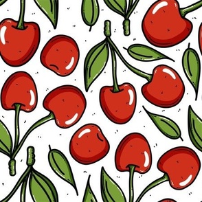 Sweet red cherries pattern