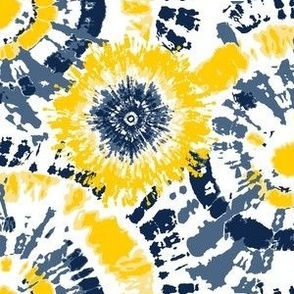 Yellow and Blue Tie Dye 6" repeat