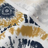 Navy and Gold Tie Dye 6" repeat