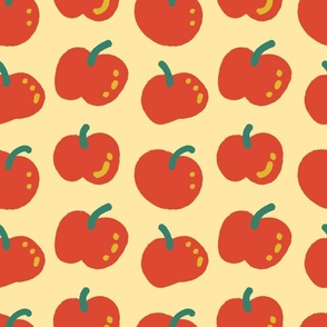 Red apples summer pattern