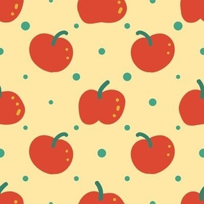 Red apples summer pattern