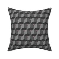 Colorful Tessellated Squares - Grey Gray