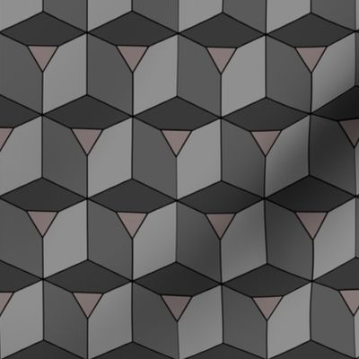 Colorful Tessellated Squares - Grey Gray