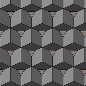 Colorful Tessellated Squares - Grey Gray