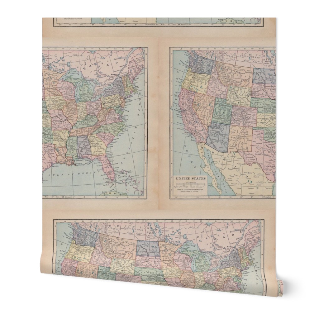 Vintage Map of United States