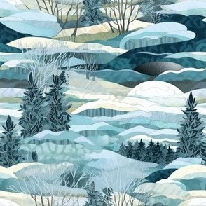 Mountain Creek Landscape - Frozen Winter