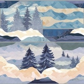 Mountain Landscape - Frozen Winter