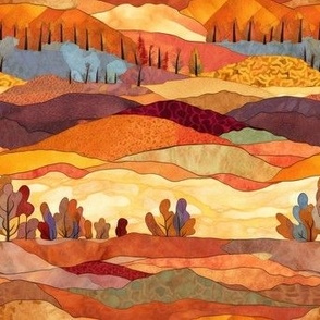 Quilted landscape - mesa