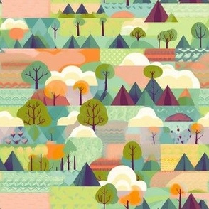 Quilted Landscape - Summer