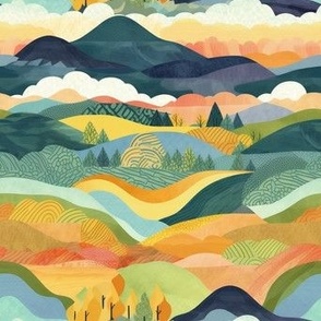 Mountain Landscape - Summer Dusk
