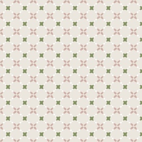 Alicia pink and green geometric tile