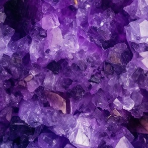 Purple Amethyst Crystals Seamless Pattern – Mystical Crystals