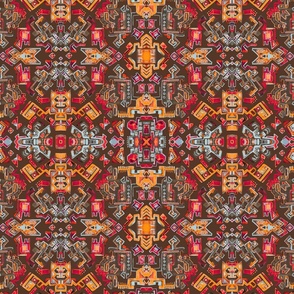 Ornamental decorative pattern geometric maya