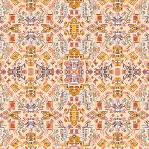Ornamental decorative pattern geometric maya