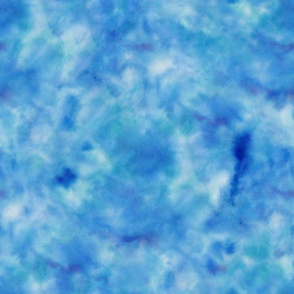 Watercolor tie dye ocean blue