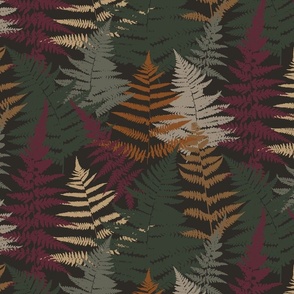 Autumnal Symphony - Ferns in Fall Hues