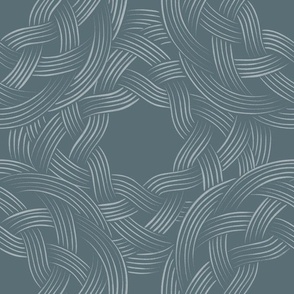 Celtic Knot _ French Gray_ Marble Blue _ Hand Drawn Brush Stroke Weave