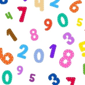 Little Kid School Number Pattern, Large Scale