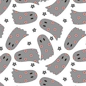 Halloween Floral Ghosts