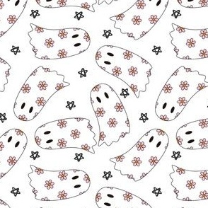 Halloween Floral Ghosts