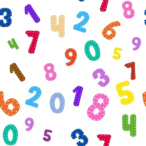 Little Kid School Number Pattern, Medium Scale