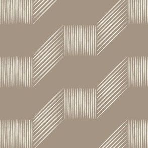 folded _ creamy white_ khaki brown _ contemporary hand drawn line geometric