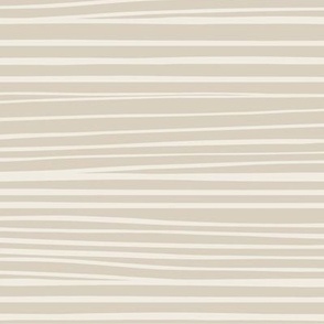 Hand Drawn Horizontal Stripes | Bone Beige, Creamy White | Contemporary Geometric Blender 02