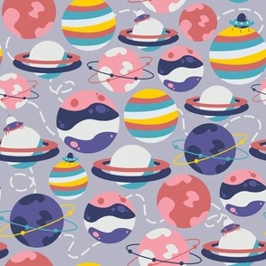 Planets and Space Ships Pattern
