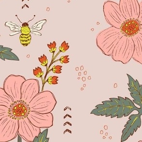 Dahlias and Bees